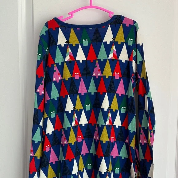 Hanna Andersson Girls Christmas Tree Dress Size 8 (130) Long Sleeve Pockets - Picture 8 of 8